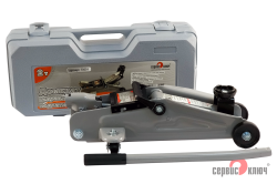 Домкрат подкатной 2т в кейсе высота подъема 135-330мм