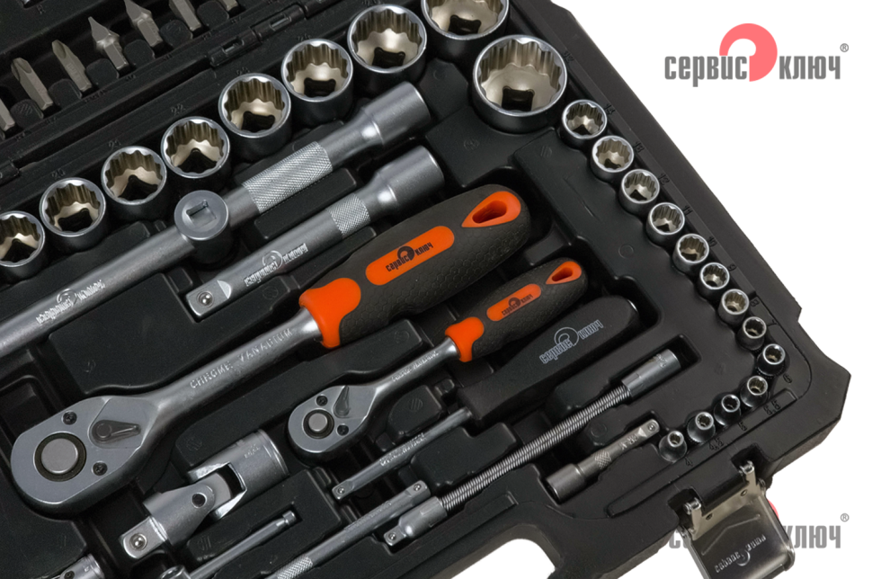 СЕРВИС КЛЮЧ Набор инструмента 94 предмета (12 граней)