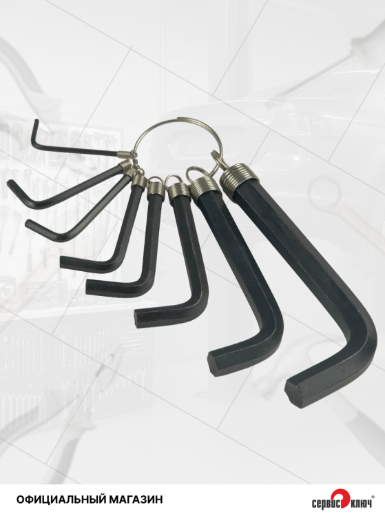 Набор шестигранников 8 предметов на кольце