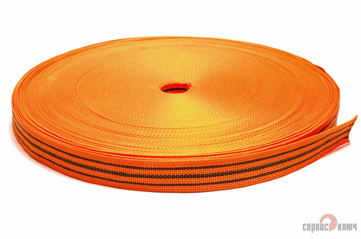 Стропа буксировочная (оранжевая) 6т 100м ширина 50 мм