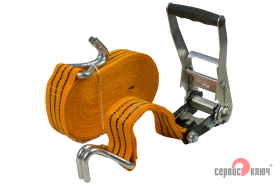 Стяжка груза 10м (полипропилен) С УСИЛЕННЫМ КРЮКОМ 50мм 4000кг