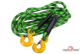 Трос альпинистский 6т СУПЕР УСИЛЕННЫЙ (5 метров, 2 пришитых усиленных крюка)