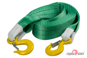 Трос ленточный 8т в пакете СУПЕРУСИЛЕННЫЙ 5м