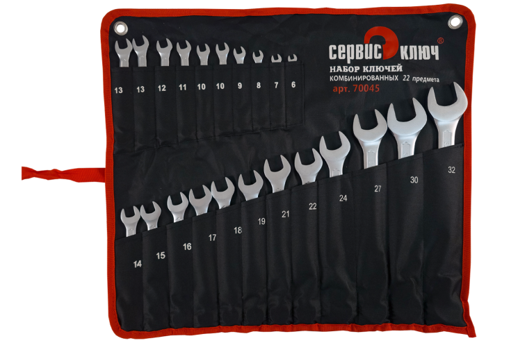 Набор ключей 22 предмета сумка (6-19, 21,22,24,27,30,32) холодный штамп CR-V