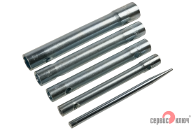 Набор ключей трубок (5 предметов) 8x10, 10x12, 14x15, 17x19, бородок