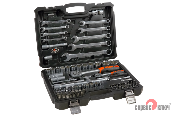 СЕРВИС КЛЮЧ Набор инструмента (82 предмета) (12 граней)
